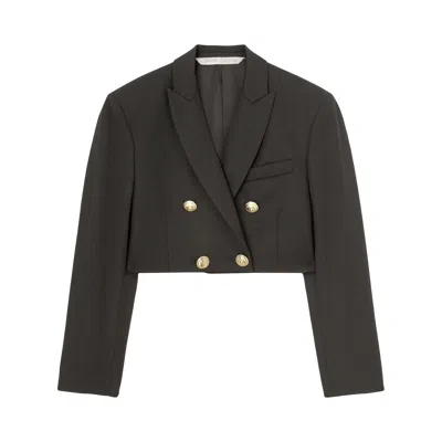 Pre-owned Palm Angels Cropped Boyfriend Blazer 'black/gold' | Women's Size 40