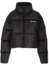 Palm Angels Track Down Jacket In Nero/bianco