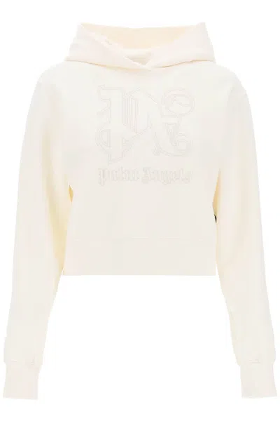 PALM ANGELS IVORY COTTON SWEATSHIRT
