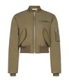 Palm Angels Padded Bomber Jacket In Brown