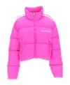 Palm Angels Fuchsia Nylon Down Jacket In Pink