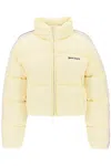 PALM ANGELS CROPPED PUFFER JACKET WITH BANDS ON SLEEVES