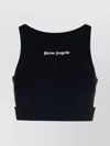 Palm Angels Black Training Crop Sport Top