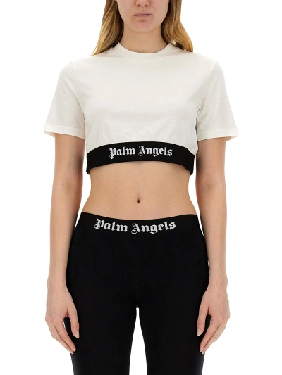 PALM ANGELS CROPPED T-SHIRT