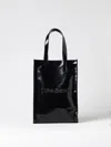 Palm Angels Logo Debossed Open Top Tote Bag In Black