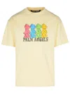Palm Angels Ivory T-shirt With Front Bear Print In Cream