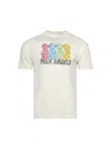 Palm Angels Ivory T-shirt With Front Bear Print In Neutrals
