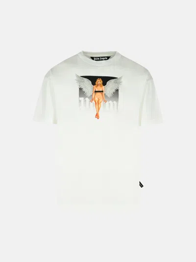 Palm Angels 'crystal' White Cotton T-shirt