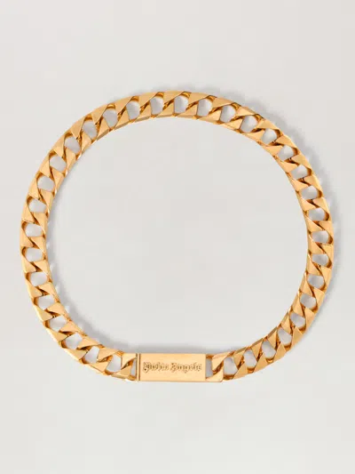 Palm Angels Cuban Link Chain Necklace In Gold