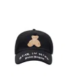 Palm Angels Black Bear In Mind Baseball Cap In Black