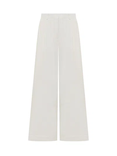 Palm Angels Cuffed Trousers In White