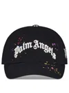 Palm Angels Curved Brim Cap With Bold Embroidery And Colorful Accents In Black