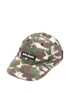 Palm Angels Curved Camouflage Cap In Multi
