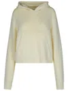 Palm Angels 'curved' Wool Blend Sweater In Cream