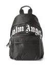 Palm Angels Curved Logo Backpack In Black