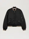 Palm Angels Curved Logo Bomber In 1030 Black - Pink