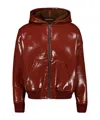 Palm Angels Curved Logo Bomber Jacket In Brown
