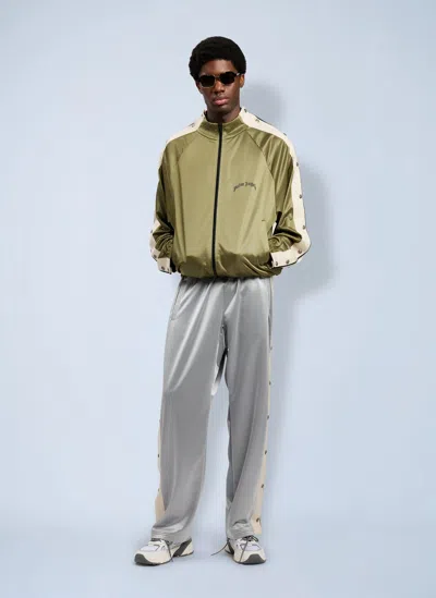 Palm Angels Curved Logo Boxe Track Jacket In Green