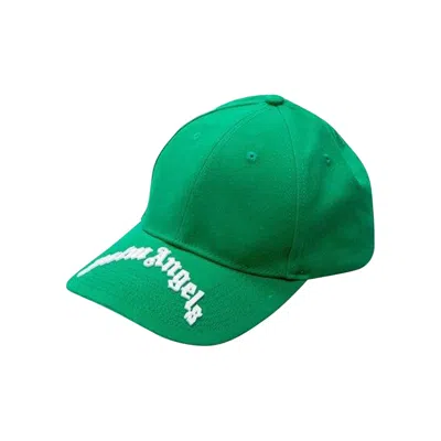 Pre-owned Palm Angels Curved Logo Cap 'green/white' | Men's Size Onesize