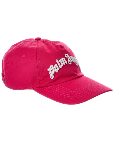 Palm Angels Curved Logo Cap In Pink