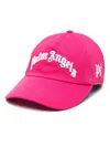 Palm Angels Curved Logo Cap In Rosa