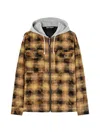 Palm Angels Curved Logo Check Overshirt Jacket In Multi