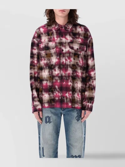 PALM ANGELS CURVED LOGO CHECK SHIRT