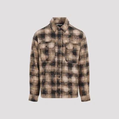 PALM ANGELS CURVED LOGO CHECK SHIRT