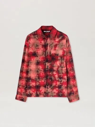 PALM ANGELS CURVED LOGO CHECK SHIRT