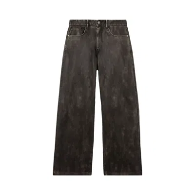 Pre-owned Palm Angels Curved Logo Coated Pants 'dark Grey' | Men's Size 42 In Gray