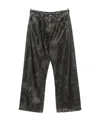 Palm Angels Curved Logo Coated Trousers In Black