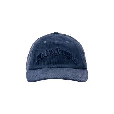 Pre-owned Palm Angels Curved Logo Corduroy Cap 'vintage Black' | Men's Size Onesize