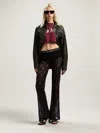 Palm Angels Curved Logo Crop Top In Black