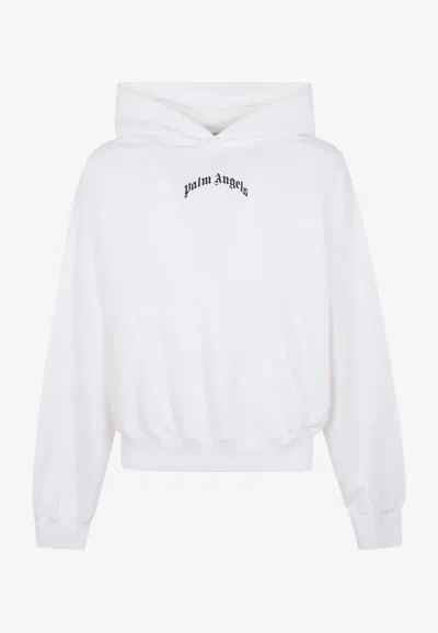 PALM ANGELS CURVED LOGO HOODED SWEATSHIRT