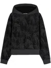 Palm Angels Curved-logo Hoodie In Black