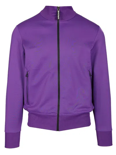 Palm Angels Curved Logo Track Jacket In Purple
