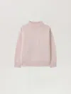 Palm Angels Curved Logo Knit Crewneck In Pink