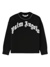 Palm Angels Curved Logo Long-sleeve Jumper In Black