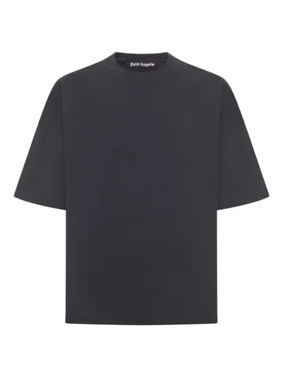 PALM ANGELS `CURVED LOGO` LOOSE COLLAR T-SHIRT