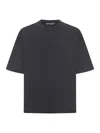 Palm Angels Curved Logo Loose Collar Tee In Multi