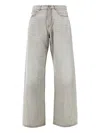 Palm Angels `curved Logo` Loose Jeans