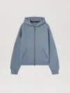 Palm Angels Curved Logo Neoprene Bomber In 0909 Grey - Grey