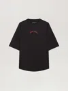 Palm Angels Curved Logo Over T-shirt In Black