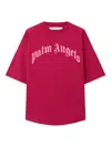 Palm Angels Curved-logo Over T-shirt In Multi