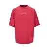 Palm Angels Curved Logo Oversized T-shirt In Pink