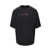Palm Angels Curved Logo Over T-shirt In Black