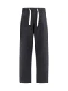 Palm Angels Black Pxp Washed Palm Chino Trousers In Black