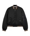 Palm Angels Curved Logo Bomber In Black