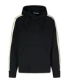 Palm Angels Black Cotton Sweatshirt Men In Black