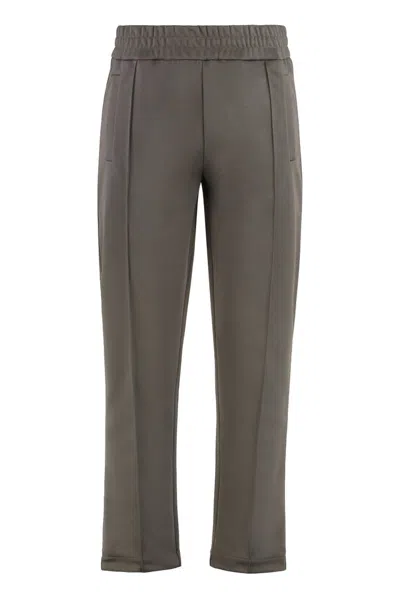 Palm Angels Techno Fabric Track Pants In Brown